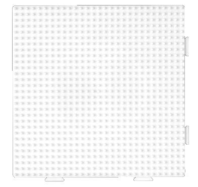 Plaque carrée pour perles Hama - 14x14 cm - Transparente - 841