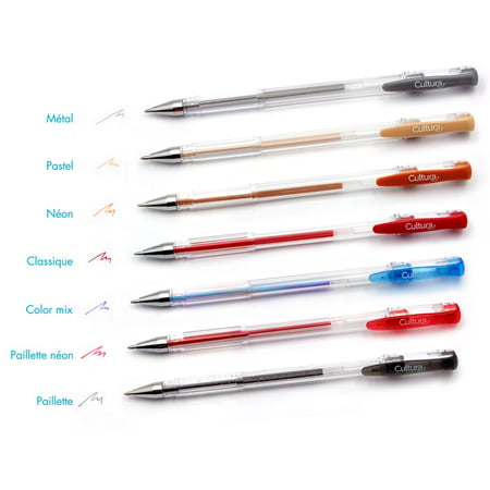 Acheter lot de 10 stylos colle paillettes - couleurs métalliques