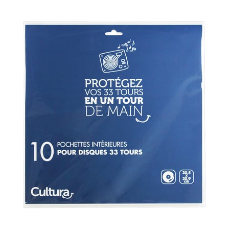 10 pochettes de protection pour vinyles 33 tours Cultura - Accessoires  vinyles
