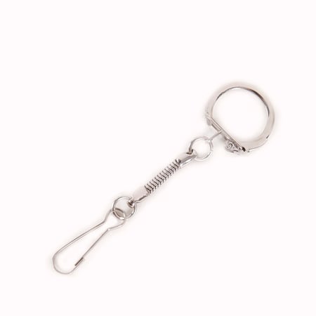 Porte-clé mousqueton argenté 3,5 cm - Anneau porte clé - Creavea