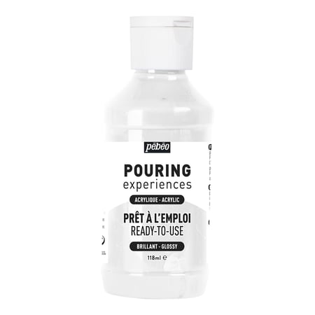 Peinture Acrylique Pouring Pébéo 118 ml - Blanc de titane - Acrylique étude  - Peinture Acrylique