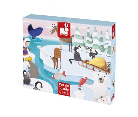 Baril Jeu tactile Touche et Trouve + Loto version Iceland - 20 figurines  animaux bois - Best seller pour Vilac - Enfant 2 ans et plus