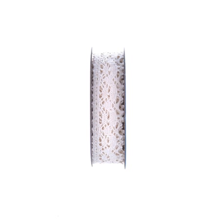 Ruban de dentelle de coton 2,5 m x 15 mm Créalia - Beige - Rubans -  Customisation