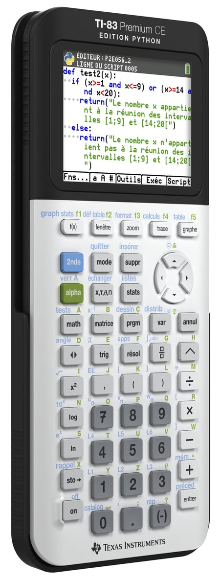 Machine à calculer graphique Texas Instruments TI83 Premium CE Edition  Python