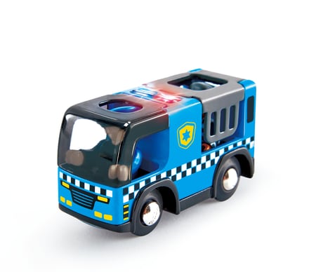 Voiture de police avec sirène - Hape - Mini véhicules et circuits - Jeux  d'imagination
