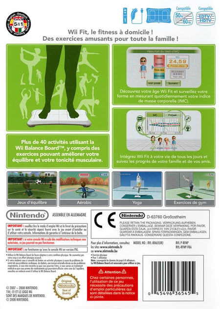 Wii Fit Balance Board & WII FIT & WII Fit Plus -CIB & 4 Feet & Box