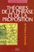 Théories de la phrase et de la  proposition - De Platon à Averroès