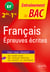 Français. 2de-1re. Epreuves écrites - Épreuve finale