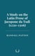 A Study on the Latin Prose of Jacopone da Todi (1230-1306)