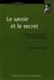 Le savoir et le secret - Poétique de la science chez Botho Strauss