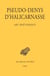 Art rhétorique - Leçons I-XI : Sur les discours de cérémonie, Sur les discours figurés, Sur les fautes commises dans les déclamations, Sur l'examen critique des textes