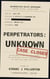 Perpetrators Unknown - The Unfinished Business Series - Part 1, #1
