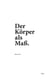 Der Körper als Maß - Ein Buch über das, was trägt
