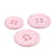 Lot de 6 boutons rond 4 trous bouteilles recyclées rose layette