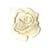 Ecusson thermocollant petite rose écru 3cmx3.5cm