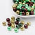 Perles ronde en verre nacré en mélange coloris assortis 6 mm Lot D
