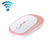 Souris Sans Fil Rose Ergonomique Silencieuse 1600DPI Rechargeable Portable