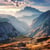 Tableau sur toile canyon montagne 30x30 cm
