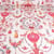 Tissu Toile de Coton Limoges rose sur fond Blanc