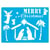 Pochoir plastique souple réutilisable 18,5 x 14,5 cm Fabrika Decoru CRECHE DE NOEL 347