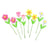 Fleurs en feutrine sur tiges 12 cm 8 pièces