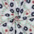 Tissu Coton brodé Fleurs multicolores sur fond Blanc