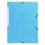 Chemises à élastiques carte lustrée 3 rabats monobloc - Turquoise - x 50 - Exacompta