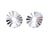 2 Breloques plissées rond ajouré 22*18mm argenté