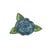 Ecusson thermocollant rose bleu 4cm x 4,5cm