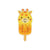 Lot de 3 écussons thermocollants animaux glaces girafe 2,1cm x 4,6cm
