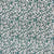 Tissu Coton enduit Petites fleurs Léonie vert canard sur fond Blanc - Au mètre