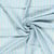 Tissu Crêpe de Viscose Basile fines rayures sur fond Bleu ciel