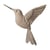 Trophée mural enfant,  Colibri en lin Beige