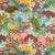 Tissu Toile Polycoton  enduit  tropical multicolore Primus sur fond Blanc - Au mètre