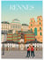 Affiche ville Rennes 5 Mix | A3 : 29,7x42cm