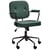 Chaise de Bureau Verte en Cuir PU Pivotante Hauteur Ajustable Vérin Pneumatique Roulettes avec Frein de Sécurité Durable et Stable
