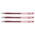 Lot de 3 Stylos Bille PILOT - G1-07 - Encre gel rouge - Pointe moyenne 0,7 mm