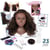 Tete a coiffer cheveux afro - Facile a coiffer - 23 accessoires réalistes - Levres thermosensibles - Trappe de rangement