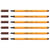 Lot de 6 Stylos-Feutres - Pointe fine 0,4 mm - STABILO - Brun - Point 88