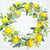 Lot de 4 serviettes en papier découpage collage 33 cm COURONNE DE CITRONS