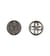 Lot de 3 boutons métal fleur argent