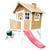 AXI Cabane enfant ROBIN Brun Blanc avec toboggan Rouge - Axi House