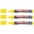 Lot de 3 marqueurs pour tableaux blancs - EDDING - Jaune - Pointe biseau 1-5 mm