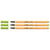 Lot de 3 stylos-feutres pointe fine 0,4 mm - STABILO - Vert pomme - POINT 88