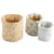 Lot de 3 panières en coton blanc