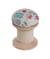 Pique aiguille en forme de bobine motif Mercerie - 5.5 x 5.5 x 8cm - Distrifil Ecru