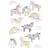 13 stickers 3D - Licornes 5 cm