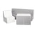 Ensemble de meubles en mousse : chaise Canapé et fauteuil blanc gris