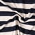 Tissu Jersey Viscose cotêlé Oréane rayures Bleu marine sur fond Blanc - Au mètre