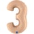 Ballon Géant Chiffre 3 Satin Nude (102 cm)